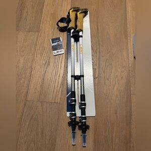 LEKI Cork Grip Trekking Poles in Yellow and Silver - women’s